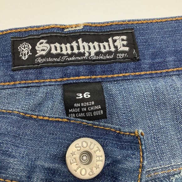 Soutpole Mens Embroidered Pocket Denim Jeans‎ Size 36 x 31 - Picture 6 of 7